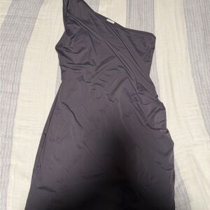 Princess Polly Charcoal One-Shoulder Dress